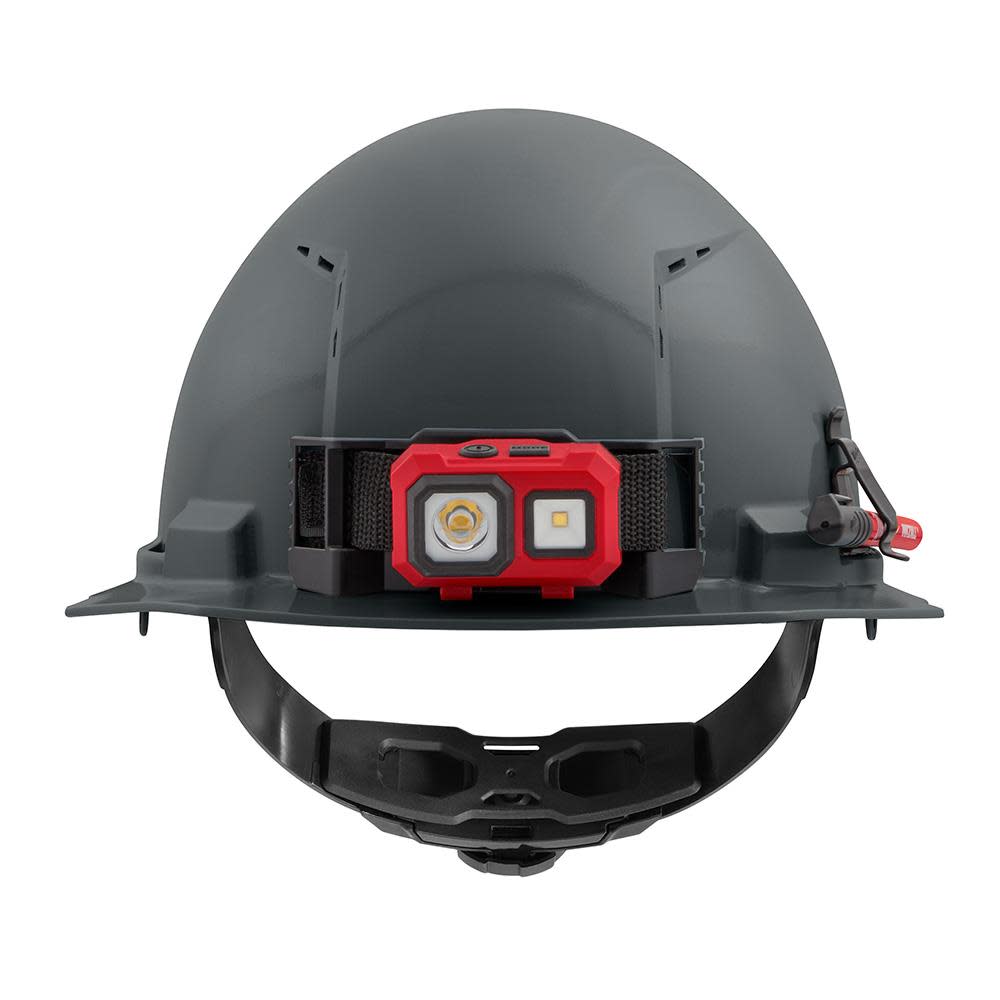 Milwaukee Gray Front Brim Vented Hard Hat with 4pt Ratcheting Suspension Type 1 Class C