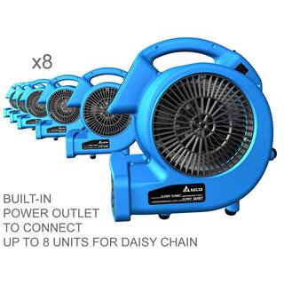 Delta Breez 1200 CFM 8.5 in. 3-Speed Blower Fan in Blue 55 dBA 8 Hour Timer 8-Unit Daisy Chain VCBAMR1200