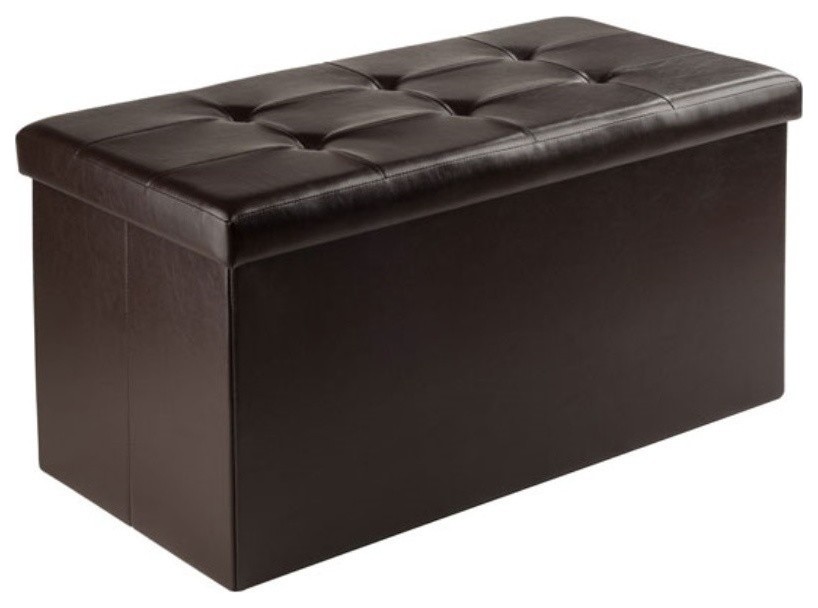 Ergode Ashford Rectangular Storage Ottoman  Espresso   Transitional   Footstools And Ottomans   by VirVentures  Houzz