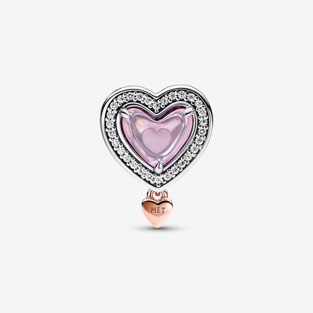 PANDORA  Two-tone Openwork Mom & Heart Charm