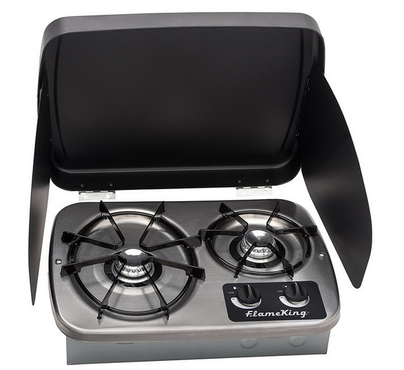 Flame King YSNHT600 Gas Drop In 2 Burner Rv Cookto...