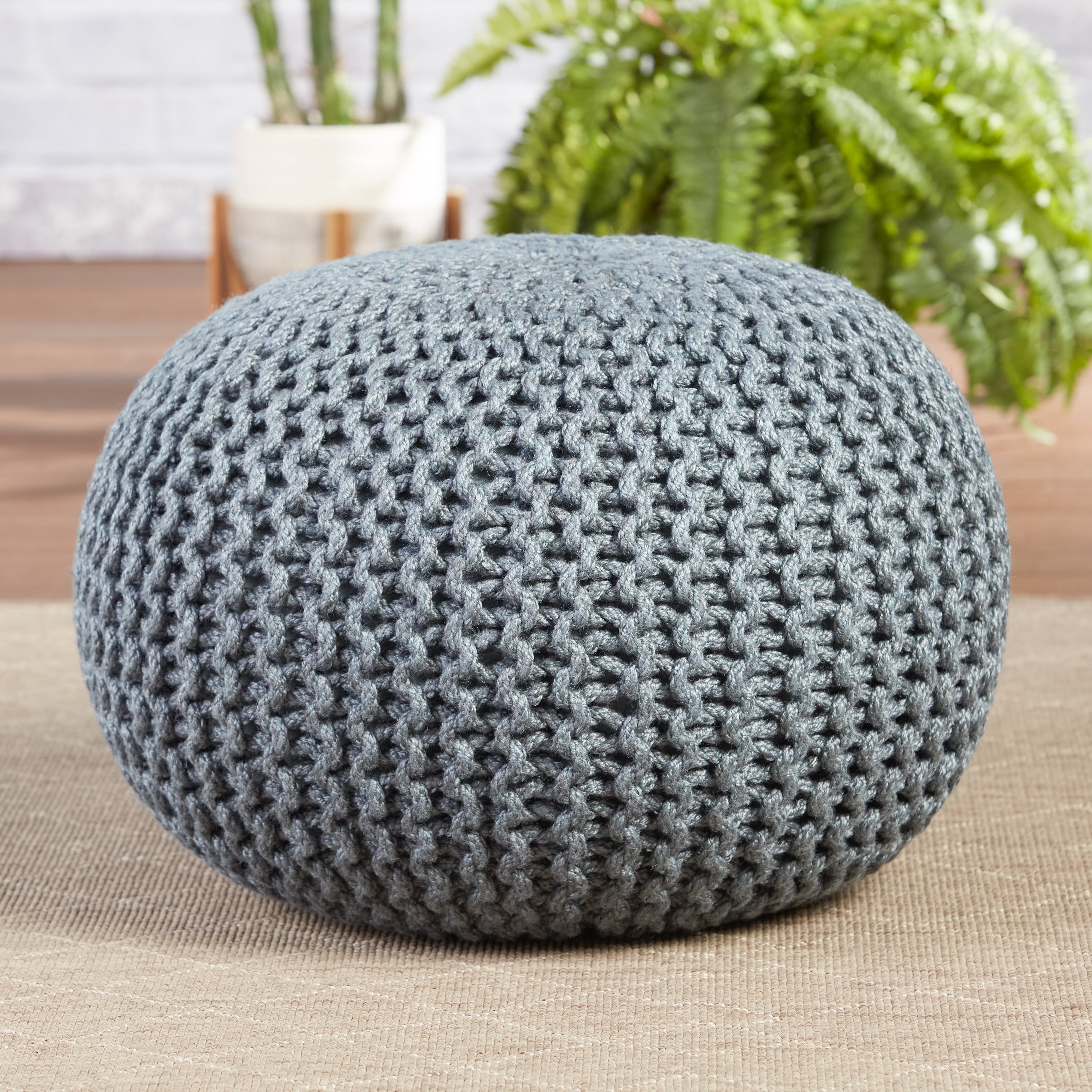 Spectrum Rays Asilah Indoor/Outdoor Slate Pouf