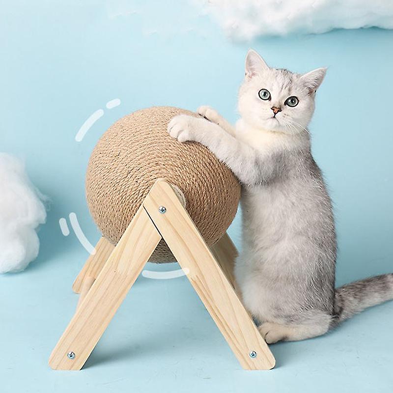 Cat Scratch Ball Toy Kitten Sisal Rope Ball Board Wear-resistant