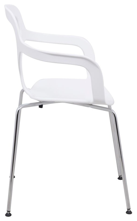 LeisureMod Modern Carney Armchair With Chrome Leg   Contemporary   Dining Chairs   by LeisureMod  Houzz