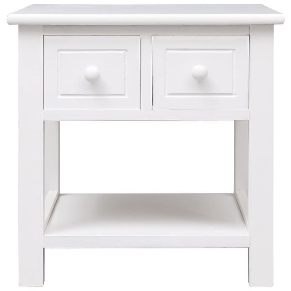 vidaXL Side Table White 15.7