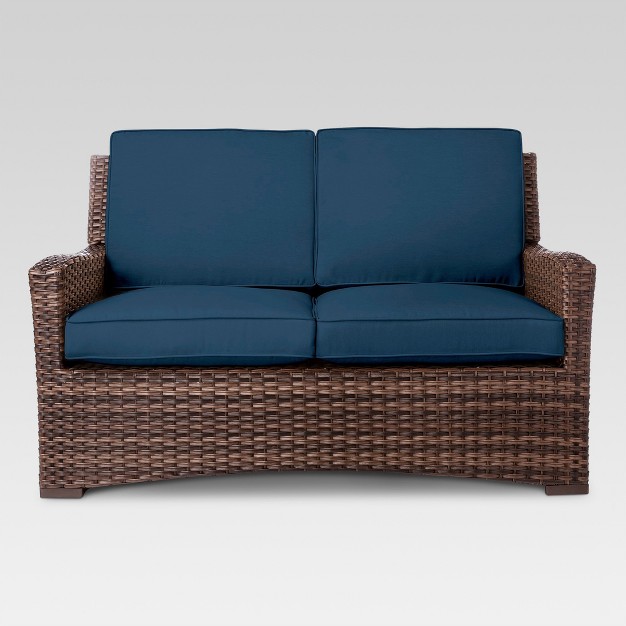 Halsted Wicker Patio Loveseat