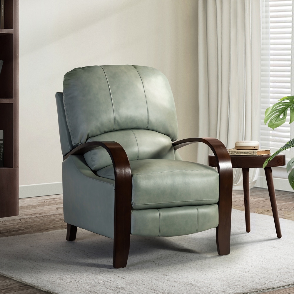 Alexandra Genuine Leather Manual Recliner