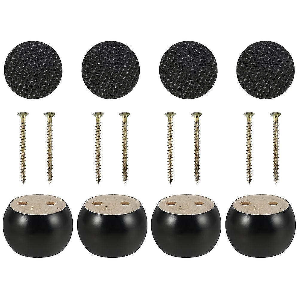 4pcs Furniture Legs Wooden 50mm Height Sofa Legs Eucalyptus Round Bun Furniture Feet Replacement Legs For Couch， Bed