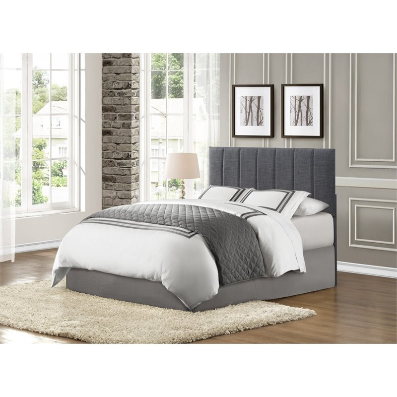 Lexicon Potrero Twin Upholstered Panel Headboard in Gray   Transitional   Headboards   by Homesquare  Houzz