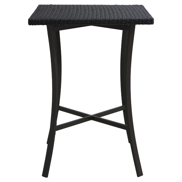 Riga Square Wicker Bar Table Brown Christopher Knight Home