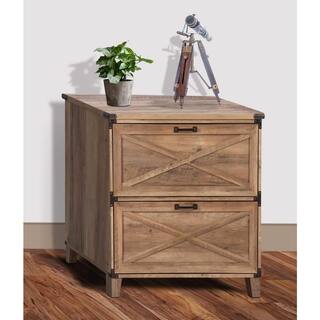 Oxford Light Brown Lateral File Cabinet with 2-Drawers OF4501LFRO