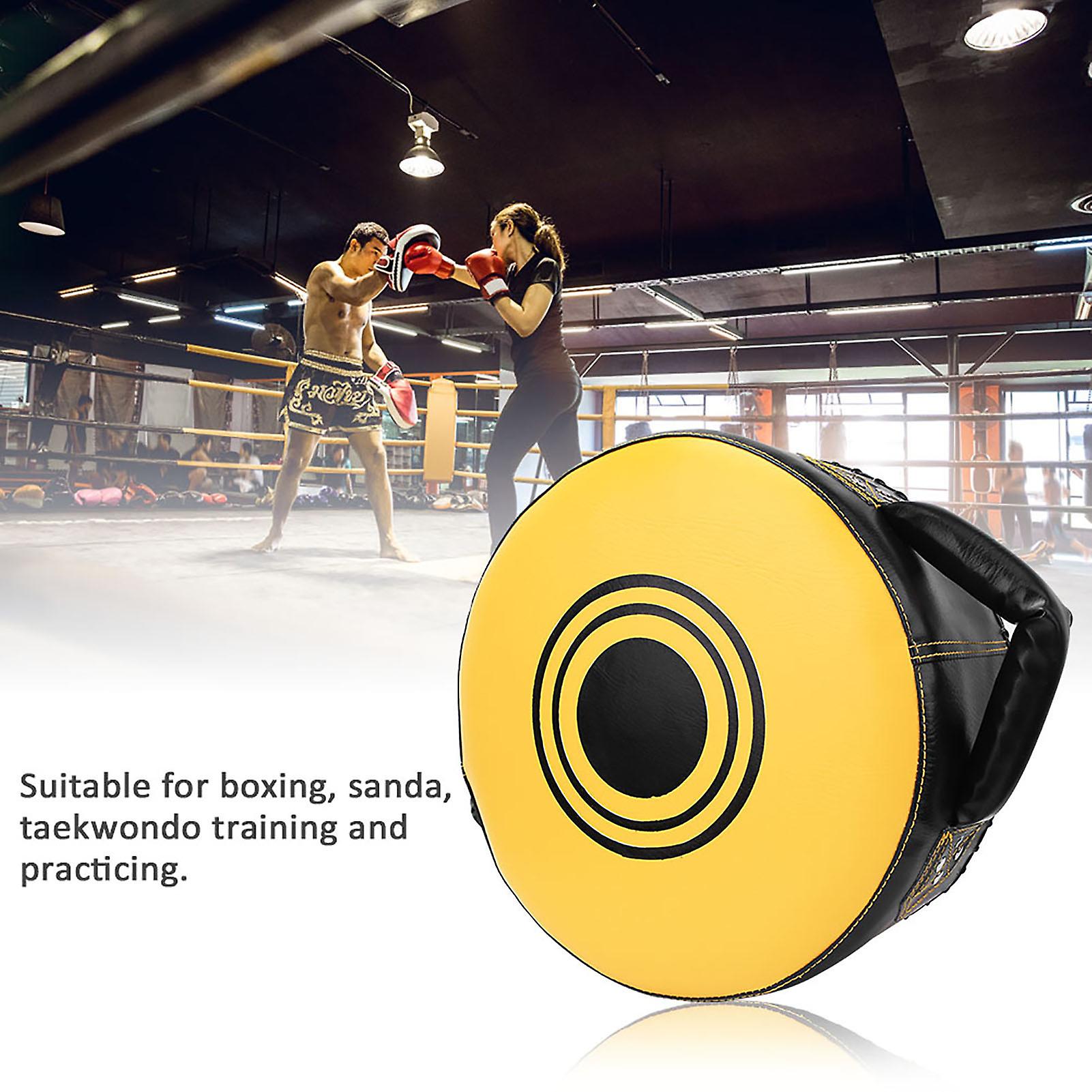 Taekwondo Focus Strength Training Shield Kick Boxing Round Pad Target Sanda Practicing Equipmentyellow