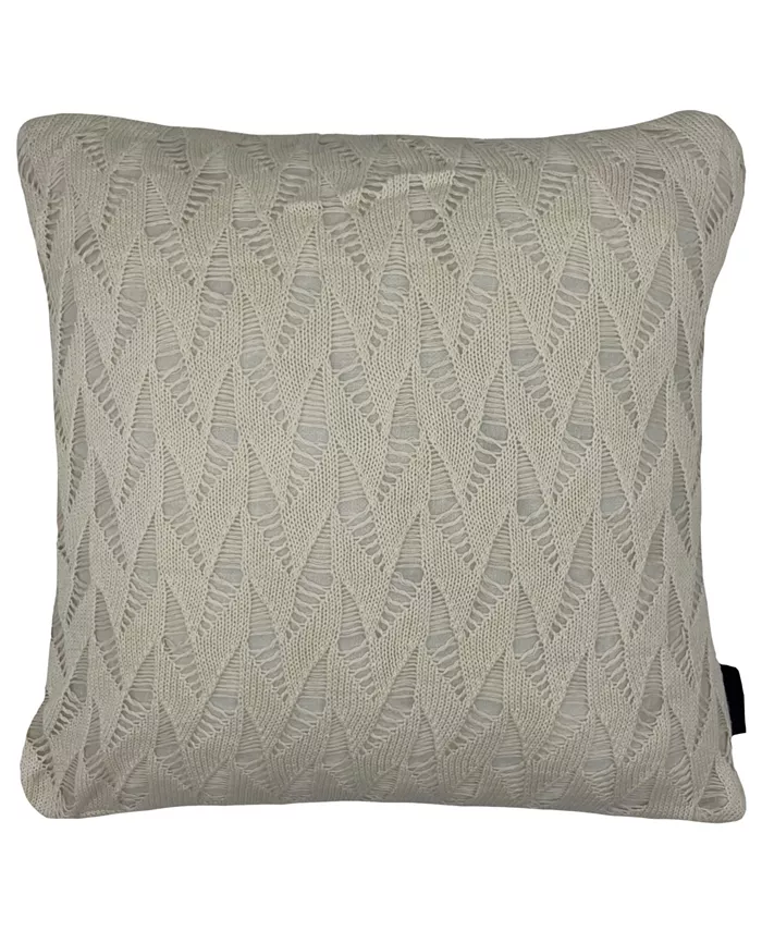 Mod Lifestyles Cotton Fishnet Knit Pillow Zipper Enclosure， 18 Square