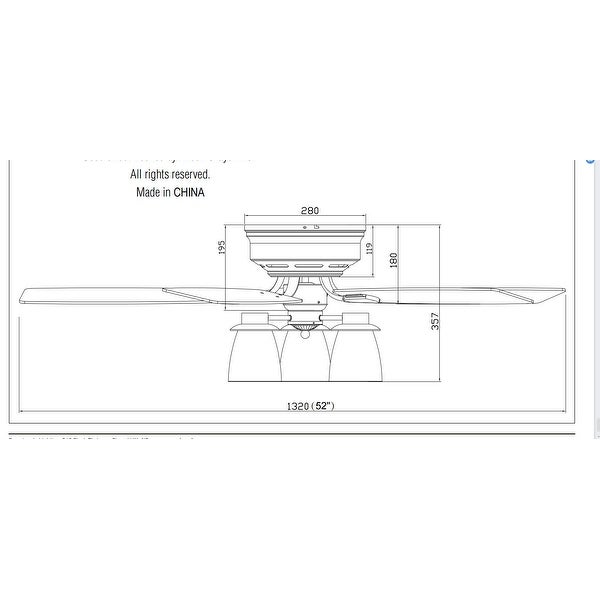 52 in. Indoor White Down Rod Mounting Ceiling Fan with Light Kit and Remote Shopping - The Best Deals on Ceiling Fans | 37960897