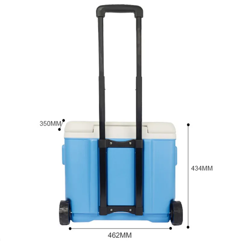 Pull rod Food Incubator Wavar High Quality Ice Cooler Box Big Capacity Portable for Camping Catering Fishing