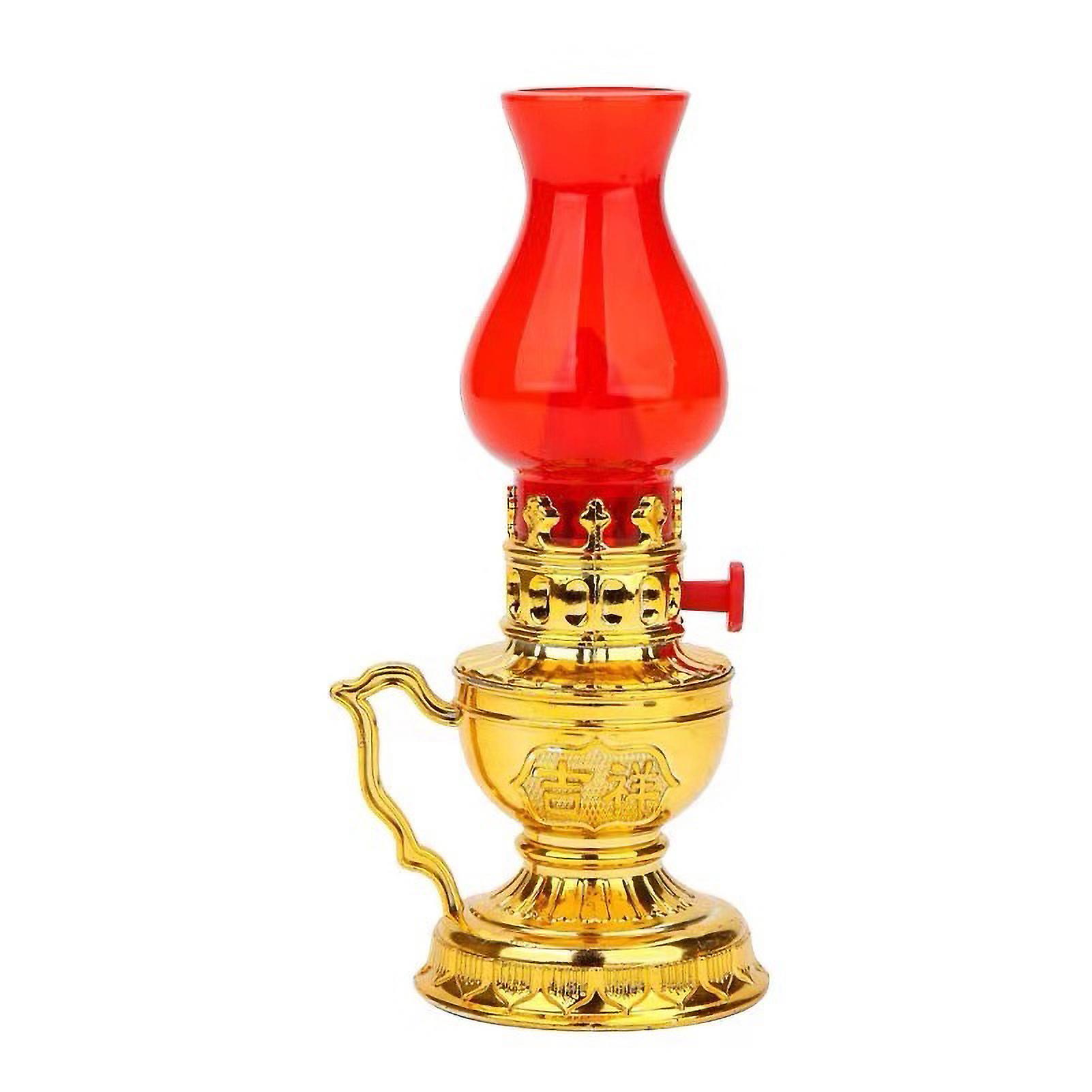 Eternal Altar Lamp LED Retro Chinese Candle Lamp Candlestick Ornaments Fortune Light Buddhist SuppliesBattery Type