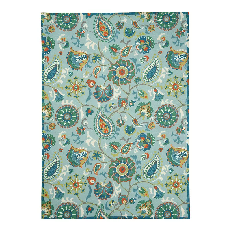 Waverly Sun N' Shade Paisley Indoor Outdoor Rug