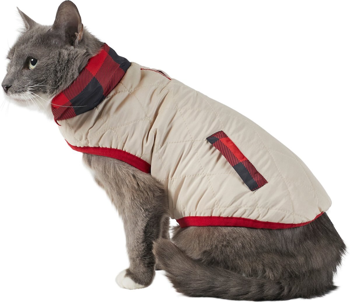 Frisco Quilted Water-Resistant Reversible Insulated Dog and Cat Jacket