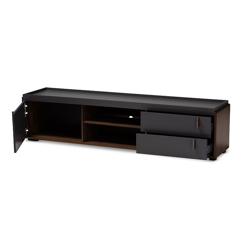 Baxton Studio Rikke Charcoal TV Stand