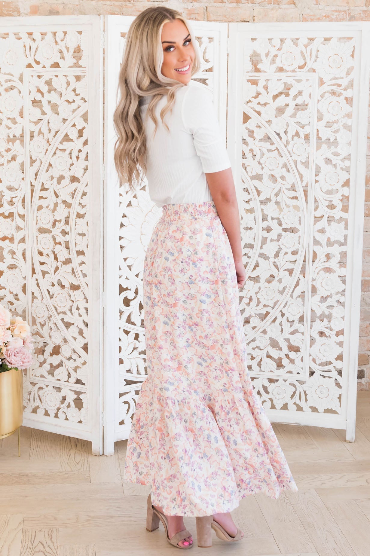 Fairy Tale Dreams Modest Ruffle Maxi Skirt