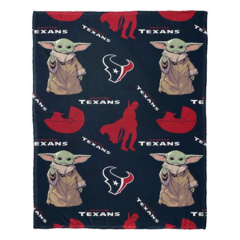 Northwest x Disney Houston Texans Yoda Hugger Pillow and Silk Touch Throw Set