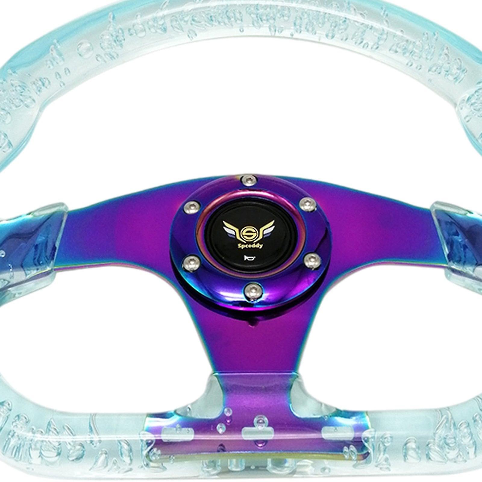 D Shaped 13 Inch Auto Acrylic Steering Wheel Drifting Steering Wheel Parts.