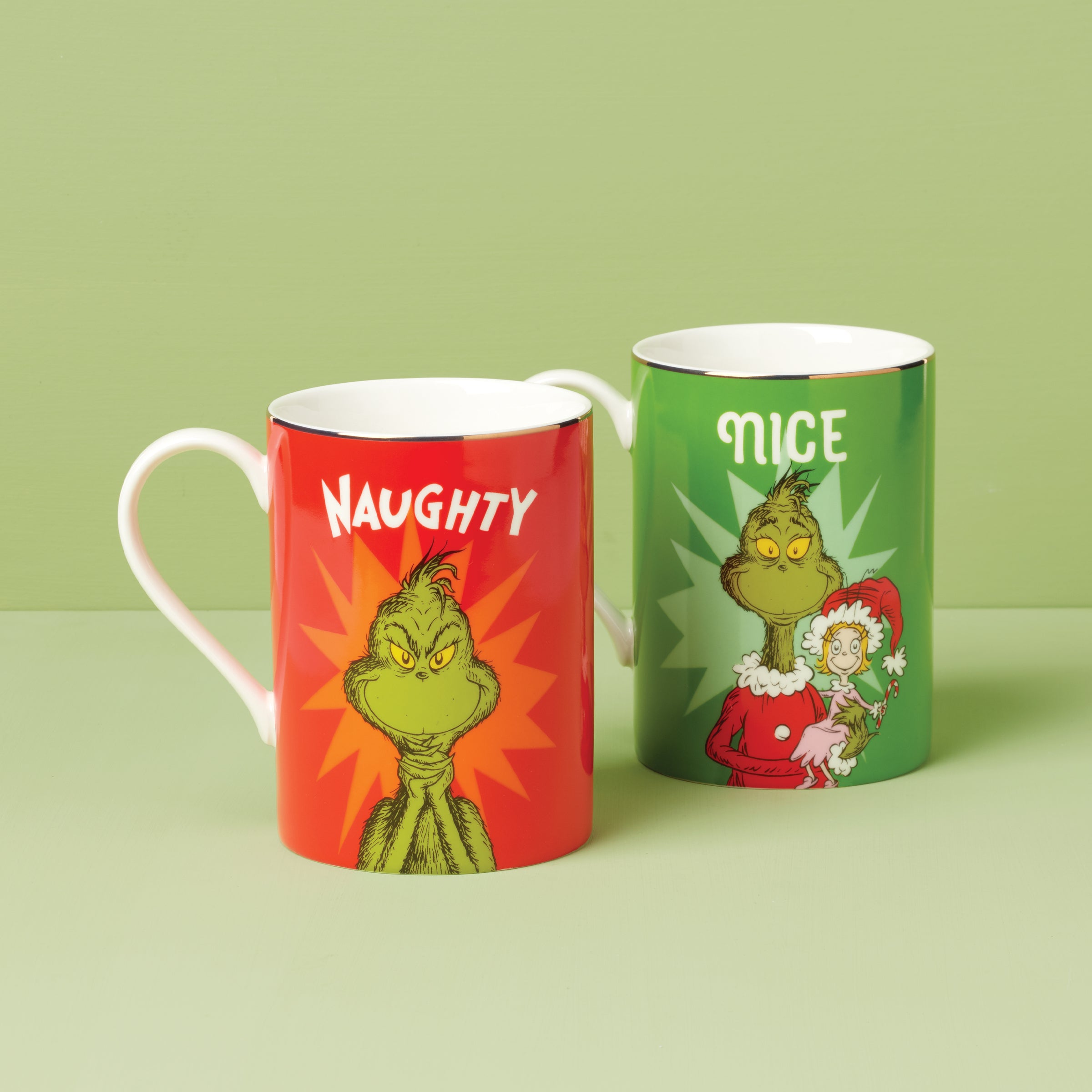 Merry Grinchmas Naughty & Nice Mug Set