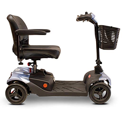 eWheels Medical EW-M41 Four Wheel Mobility Scooter, 350 lb Cap, Lights, Suspension Package, Blue