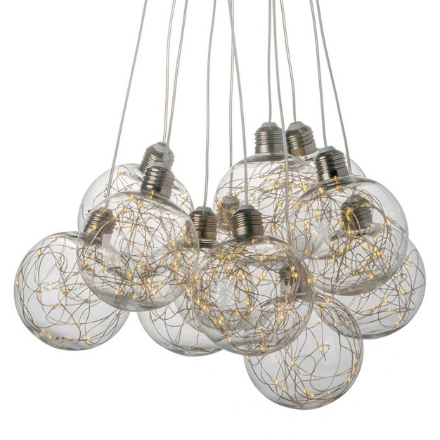 Drop Globes Chandelier Ceiling Light Clear A amp b Home