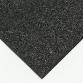 Rubber-Cal Recycled Rubber - 60A - Sheets and Rolls 14 in. T x 4 ft. W x 8 ft. L Black Rubber Garage Flooring 21-101-AB-48-096