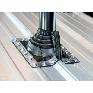 Oatey Retro Master Flash 8 in. x 8 in. Vent Pipe Roof Flashing with 14 in. - 4 in. Adjustable Diameter 14049
