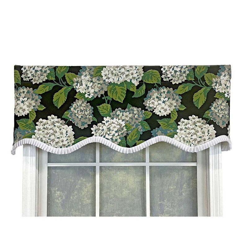 RLF Home Hydrangea Ruffled Provance valance Rod Pocket