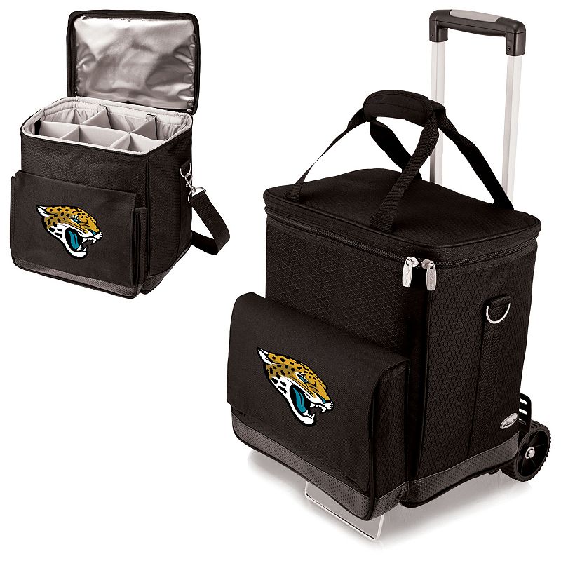 Picnic Time Jacksonville Jaguars Cellar Insulated Wine Cooler and Hand Cart