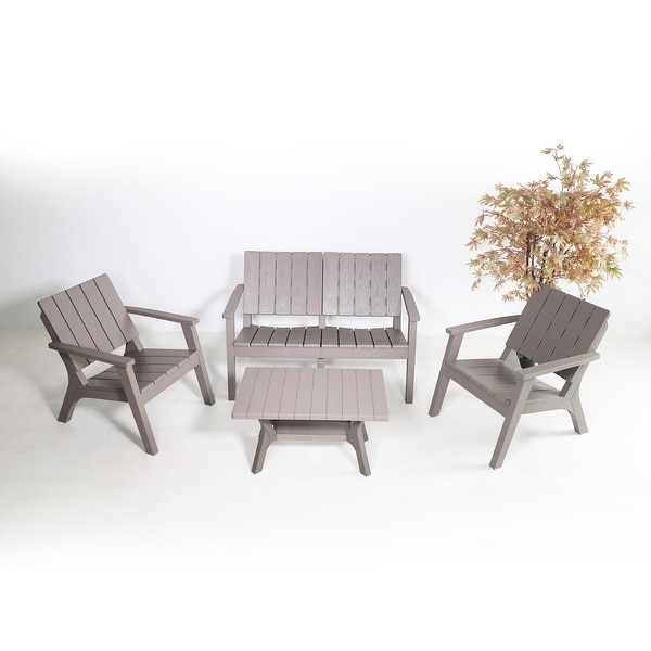 Enzo All Weather Water Resistant 4 Piece Patio Sofa Seating Set