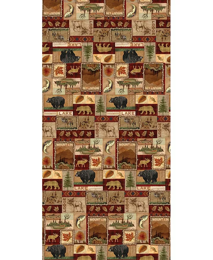 Laural Home Lodge Collage Tablecloth - 70x 144