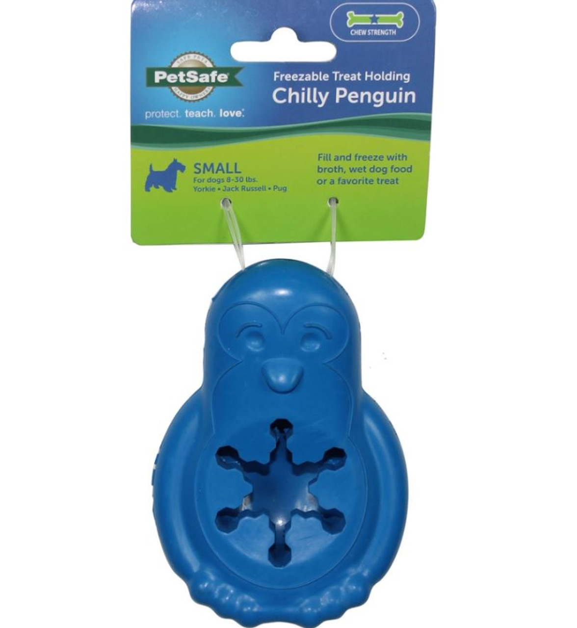 Petsafe Busy Buddy Penguin Treat Holding Dog Toy， Blue