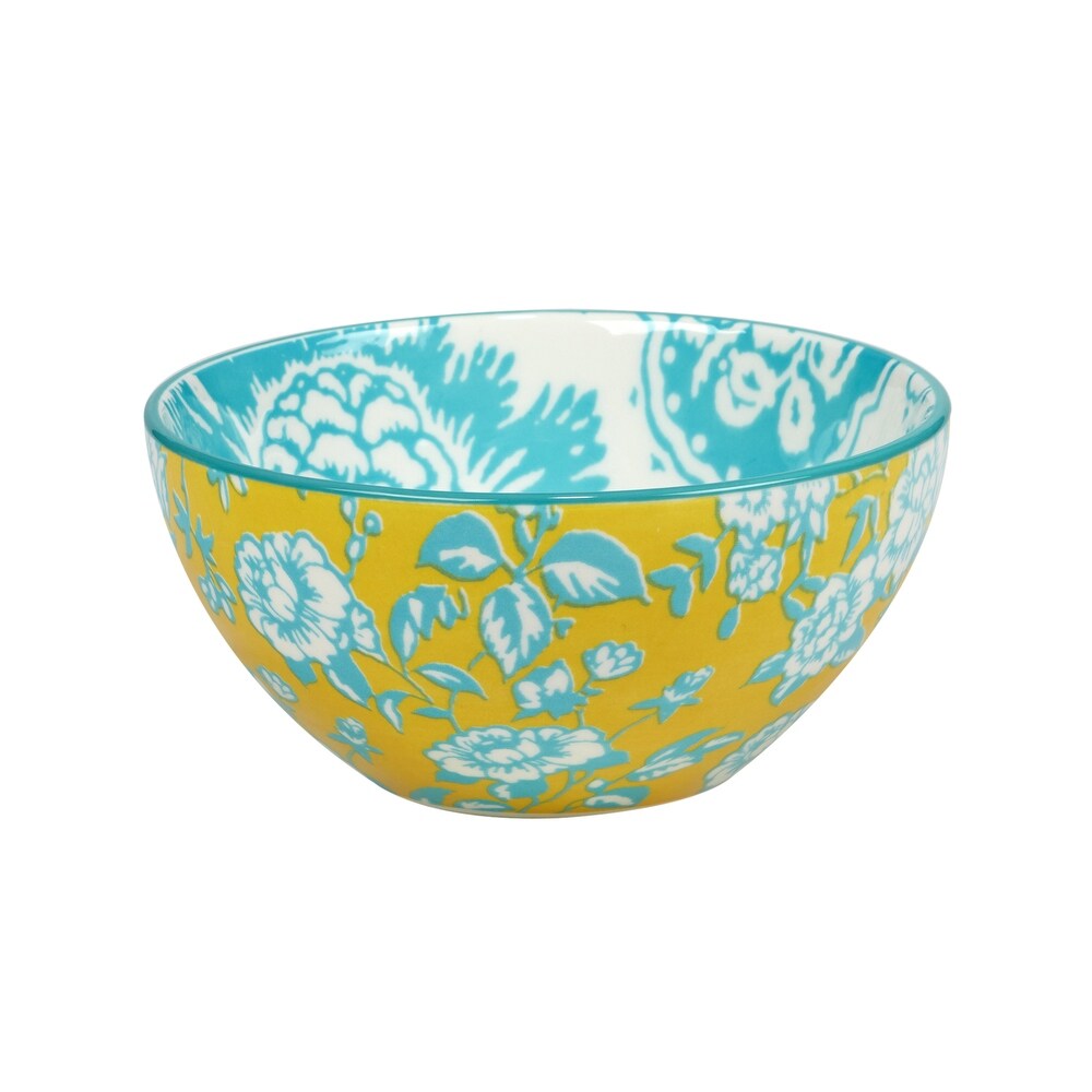 Certified International Damask Floral Assorted Designs  Purpose Bowls  Set of 6