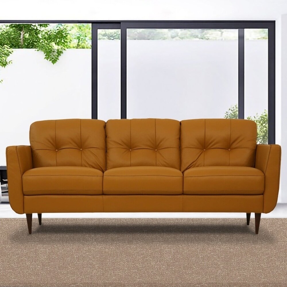 Carson Carrington Ullatti Caramel Leather Sofa