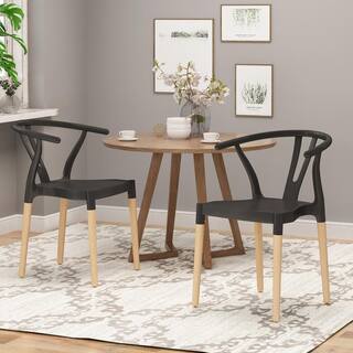 Mountfair Black and Natural Wood Dining Chair (Set of 2) 65751