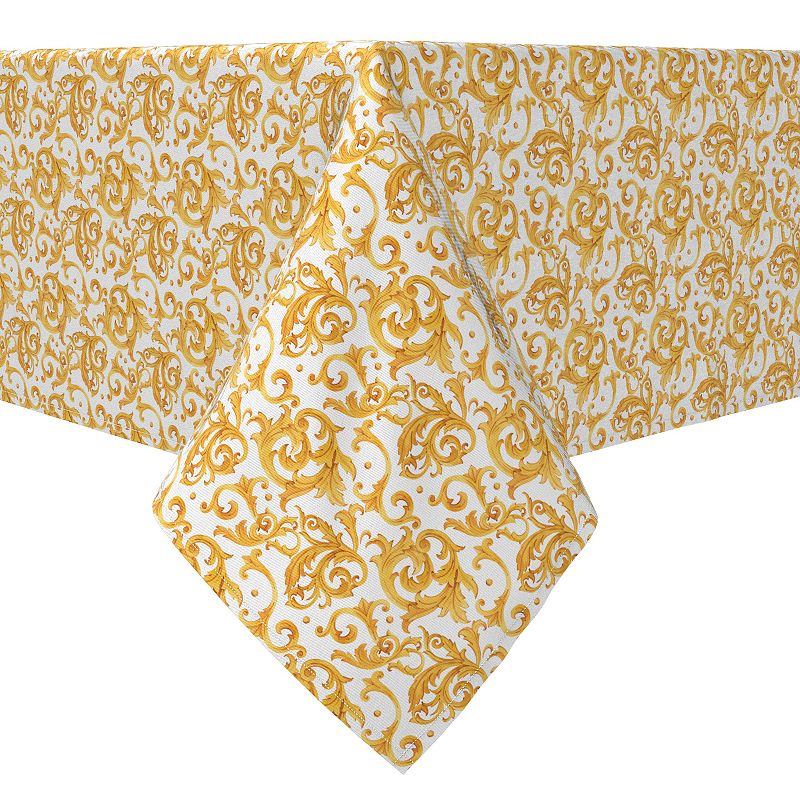 Square Tablecloth， 100% Cotton， 60x60， Golden Damask