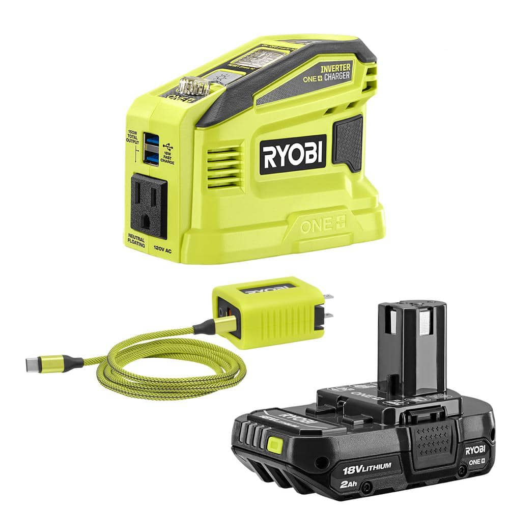 RYOBI 150Watt Push Start Power Source and Charger for ONE 18Volt Battery with 20 Ah Battery