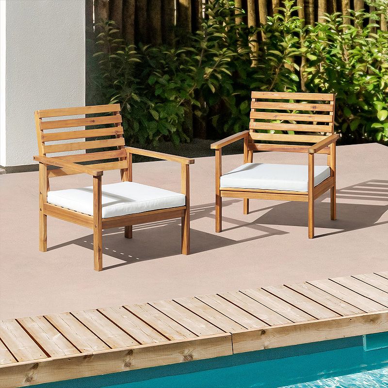 Alaterre Furniture Orwell Outdoor Patio Chair 2-piece Set