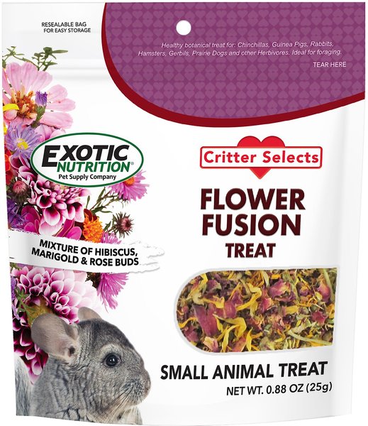 Exotic Nutrition Flower Fusion Small Pet Treats， 0.88-oz bag