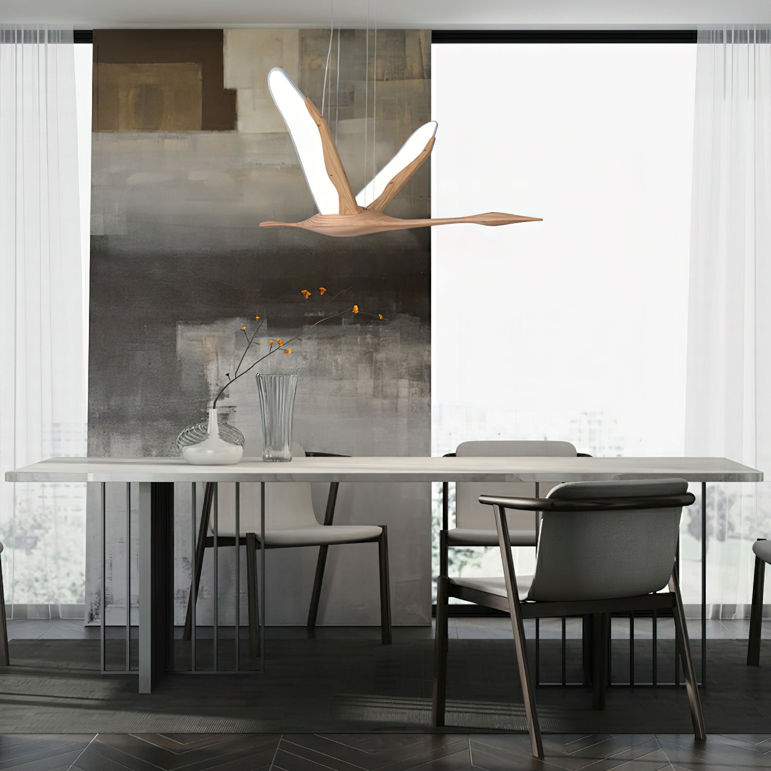 Solitude Crane Pendant Lamp