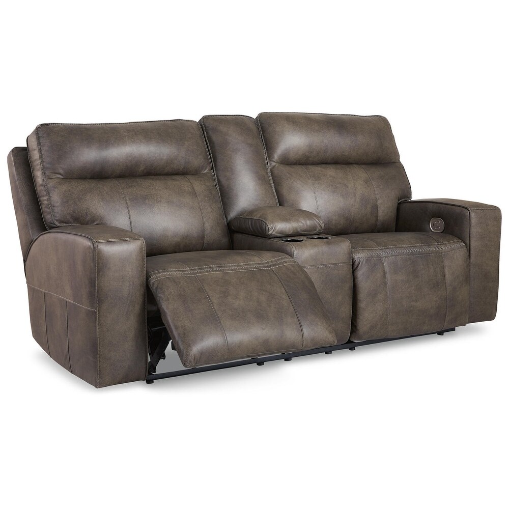 Signature Design by Ashley Game Plan Power Reclining Loveseat with USB Charging