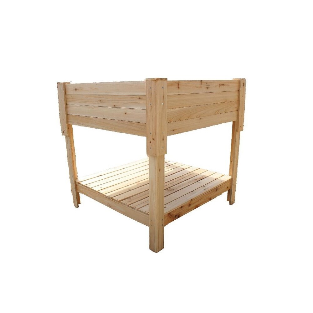 Zylina Raised Garden w/ lower Storage Shelf   36 x 36 x 36