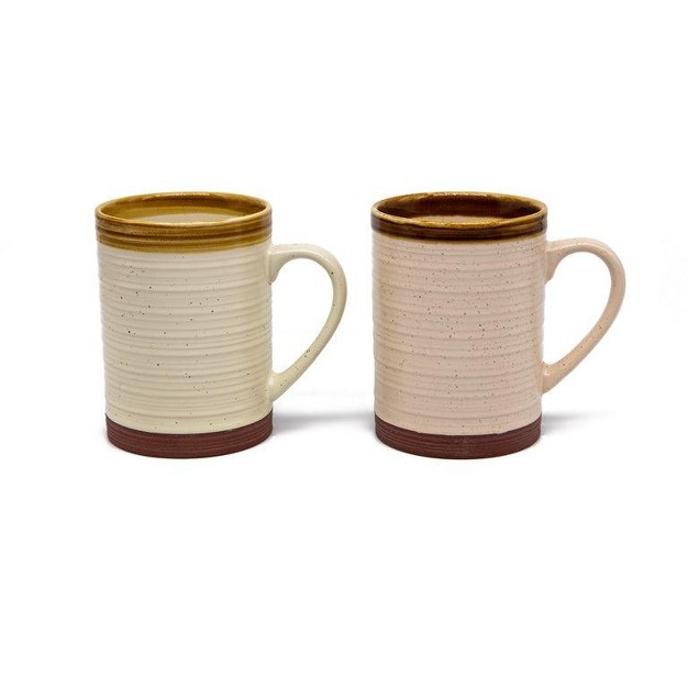 Kook Terracotta Coffee Mugs Speckled Ceramic 18 5 Oz Set Of 2