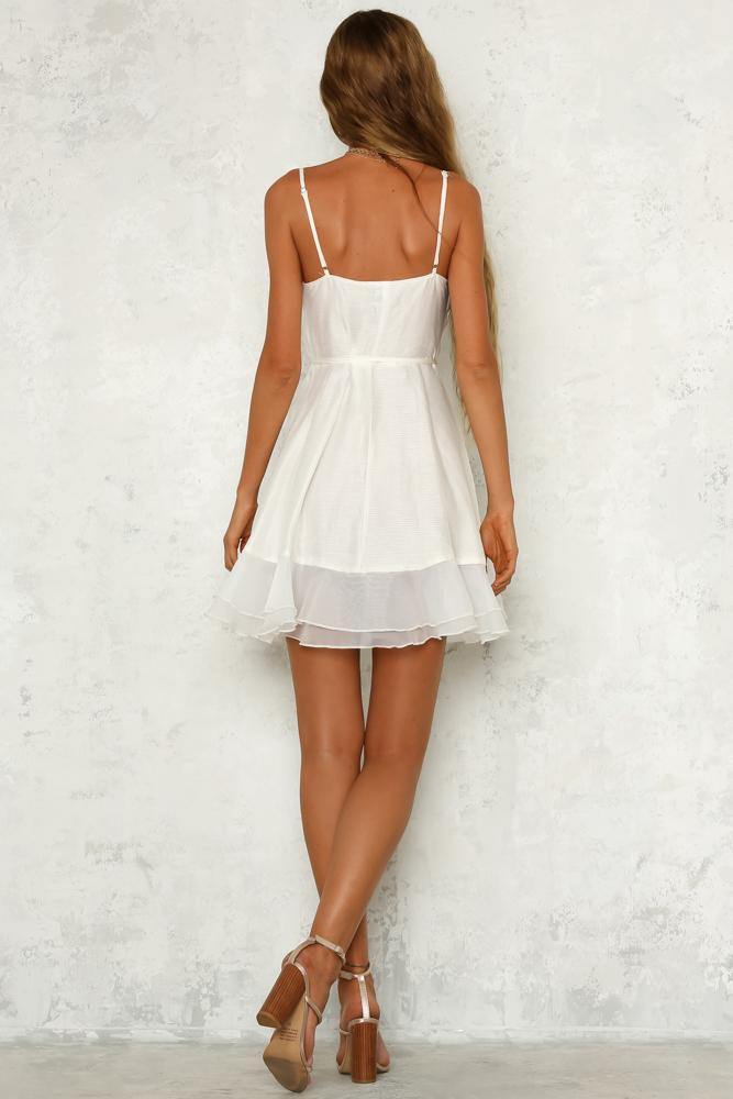 No Simple Task Dress White