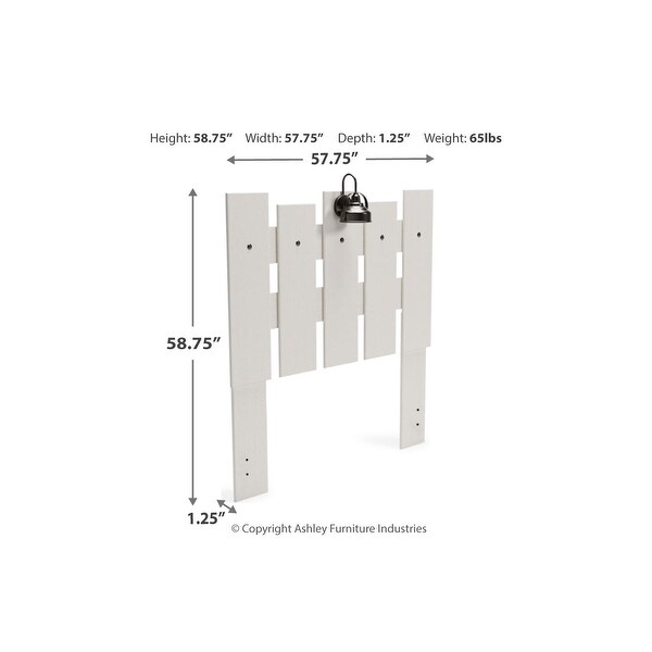 Vaibryn White Panel Headboard (Headboard Only) - - 34813599