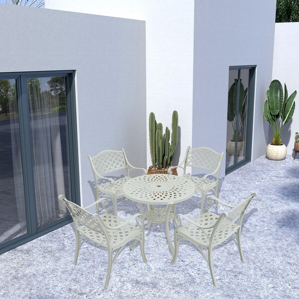 5Piece Cast Aluminum Patio Dining Set